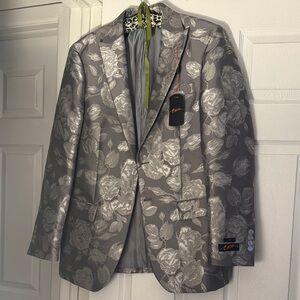 Egara Silver Floral Blazer